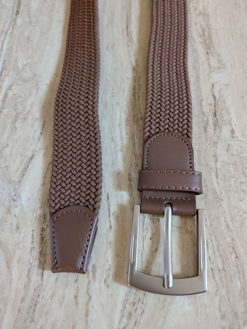 Public Rec Made To Move Stretch Woven Belt Golf Casual Brown - Men’s 38/40